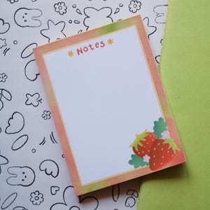 Strawberry Notepad / Cute notepad/ memopad