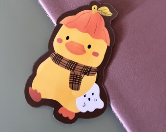 Halloween Duck Sticker | Cute Kawaii Duck Vinyl Decal | Fall Aesthetic Gift