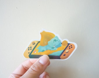 Plant Creature | Leafy Monster| Little Sprout Creature| Gamer Inspired Kawaii sticker