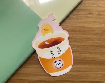 coffee sticker/ duckie sticker/ coffee lover sticker