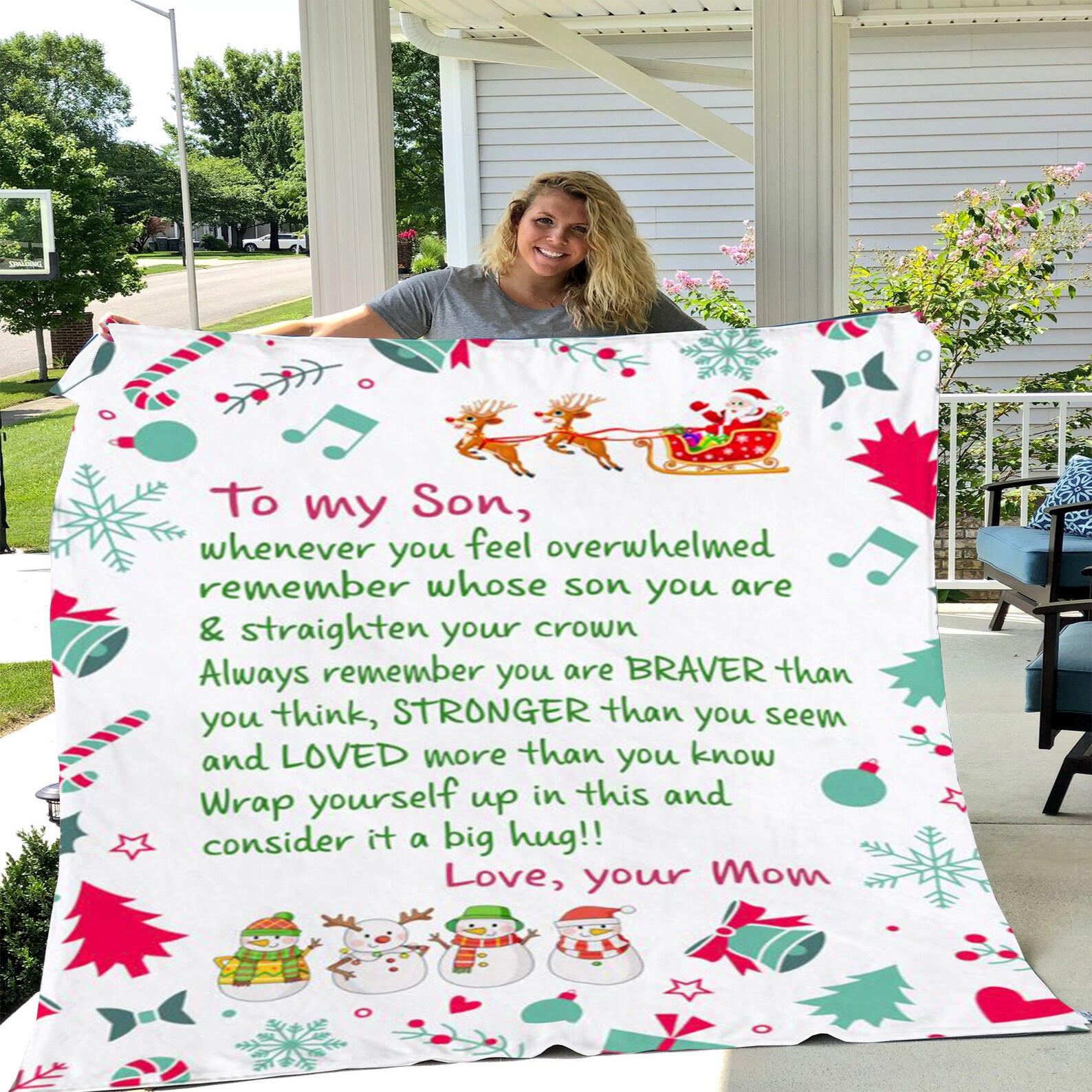 Personalized To My Son Letter From Mom BlanketCozy Son Etsy