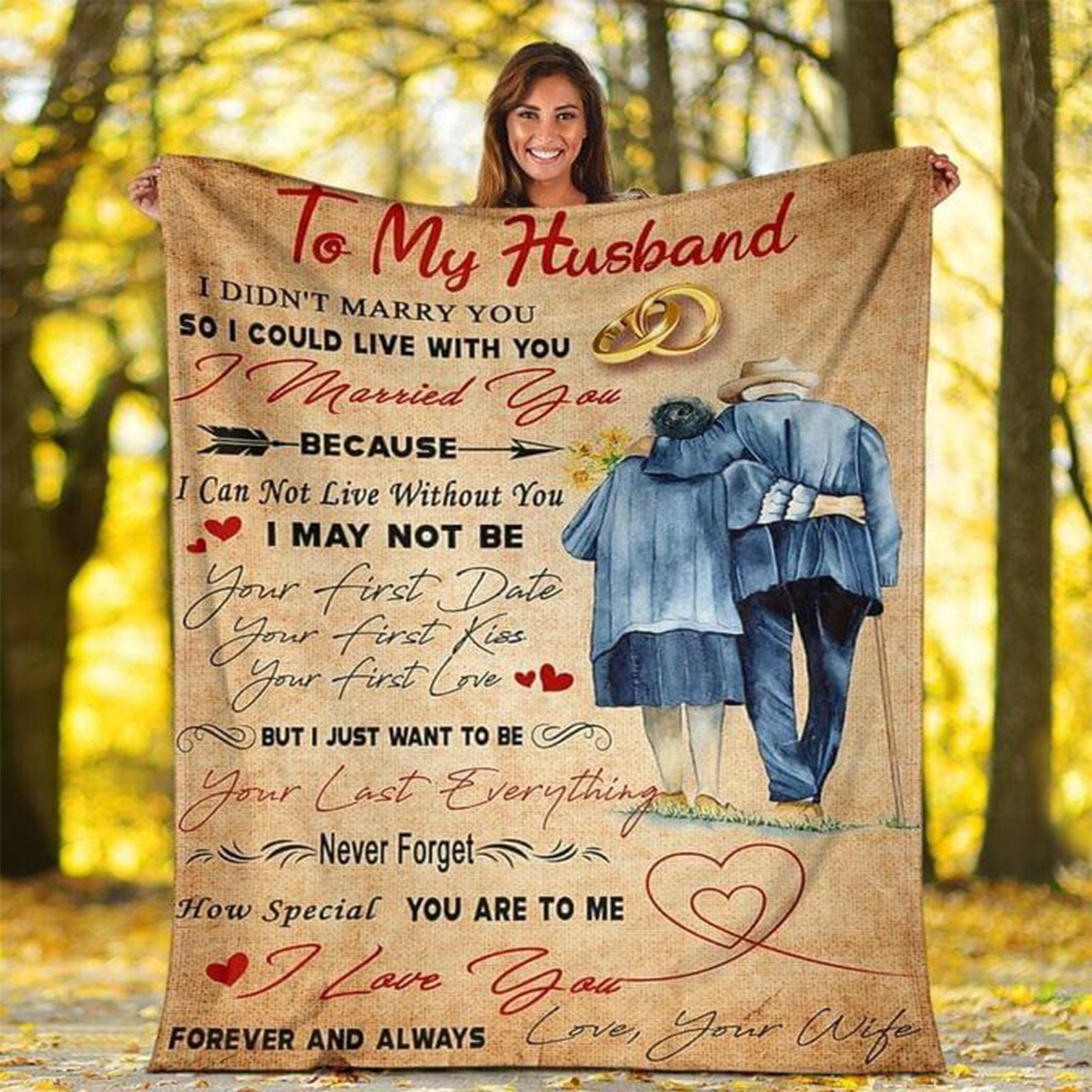 Personalized Letter To My Husband From Wife Blanket Christmas Etsy