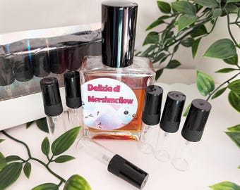 Curated Fragrance Sample: Delizia di Marshmallow by Kyse, Hand-Filled Travel Vial, Realistic Sweet Vanilla Marshmallow Gourmand