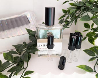 Curated Fragrance Sample: Rakugen by J-Scent, Hand-Filled Travel Atomiser, Dry Sugar Powdery Woods Japanese Unisex Perfume