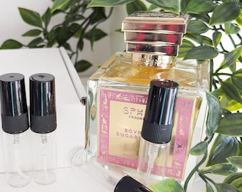 Hand-Filled Perfume Sample: Egyptian Sugar Soiree by Sphinx, Curated Spun Sugar & Caramel Vanilla, Intense Niche Gourmand Spray