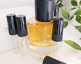 Hand-Filled Perfume Sample: Birthday Suit by SSaint, Curated Aesthetic Minimal Skin Scent, Fresh Subtle Musk Unisex Travel Vial