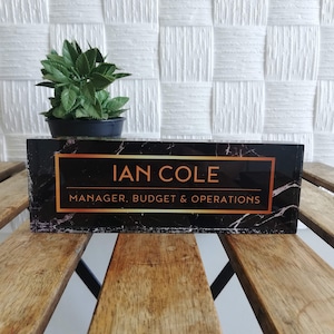 Personalized Name Plate for Desk Custom , Office Desk Name Plate Doctor Gift