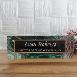 Personalized Name Plate for Desk Custom Office Decor Nameplate Sign Office Desk Name Plate Teacher Gift ,Office Decor for woman for man