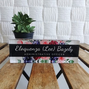 Personalized Desk Name Plate | Custom Office Decor Nameplate Sign | Personalized Gift | Teacher Name Plate | Business Decor | Coworker Gift