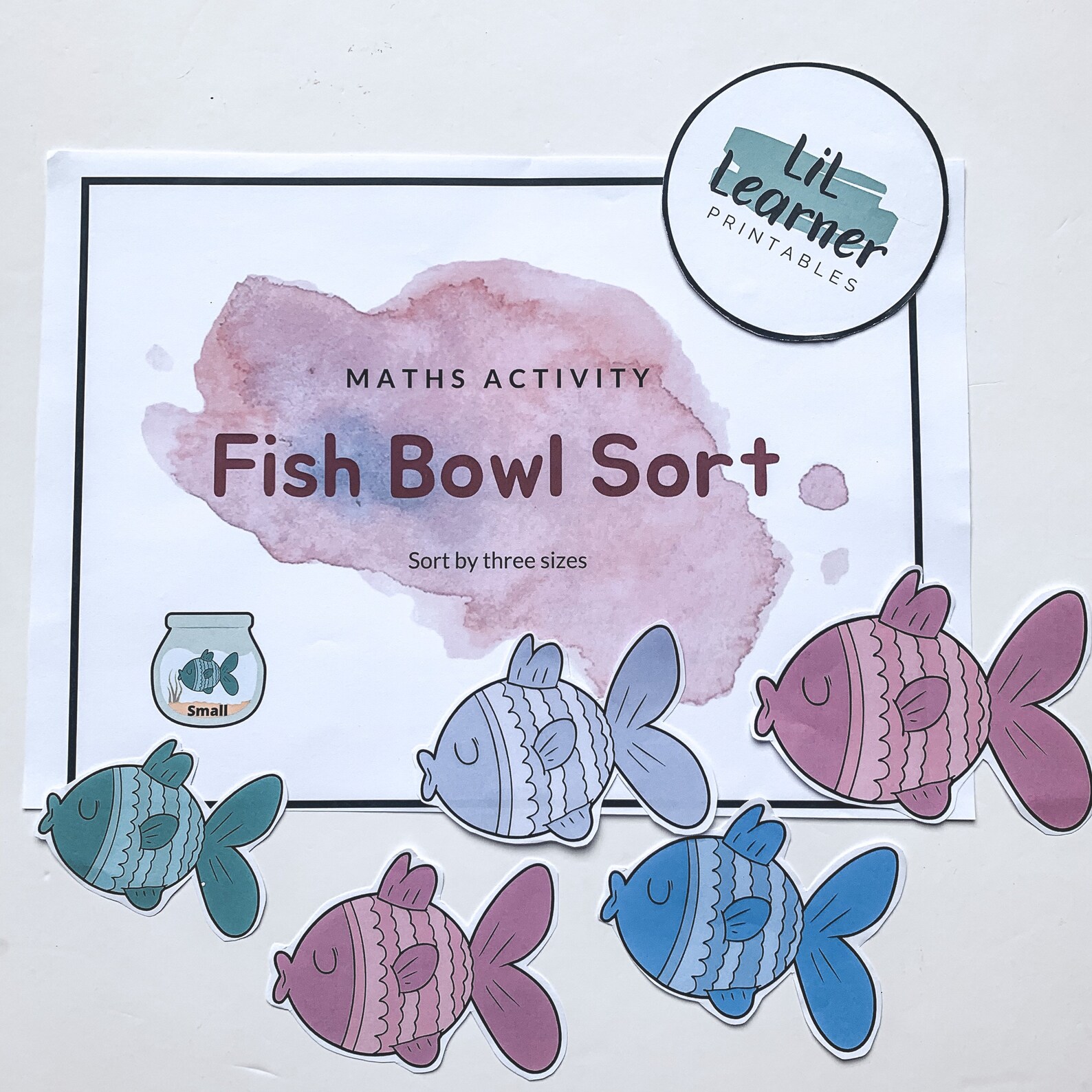 Printable Educational Activity Homeschool Fish Bowl Size Etsy