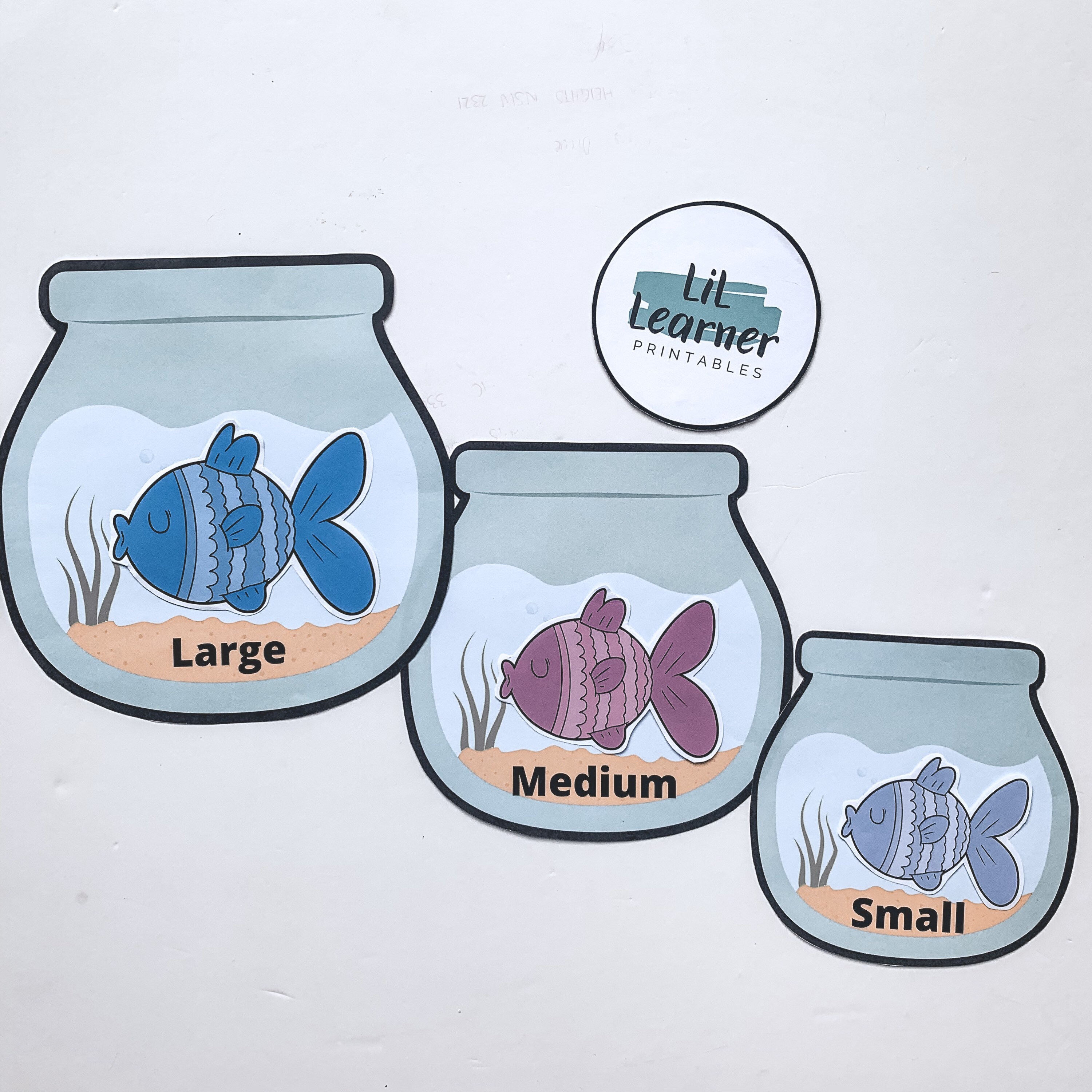 Printable, Educational Activity, Homeschool, Fish Bowl, Size Sort Etsy
