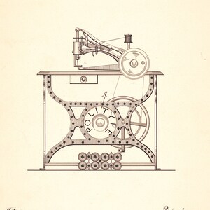 1800s Print Sewing Machine Trademark Drawing Leather Sewing - Etsy