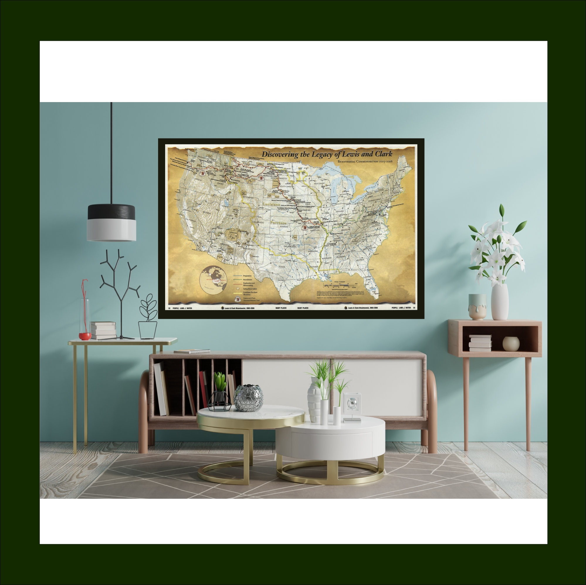 Lewis and Clark Expedition Map, Celebrating the Bicentennial of the ...