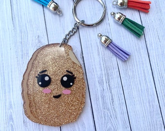Chicken Nugget Keychain, Chicken Nuggy, Keychains for Kids, Dino Nuggets, cute Kawaii Food Keychains
