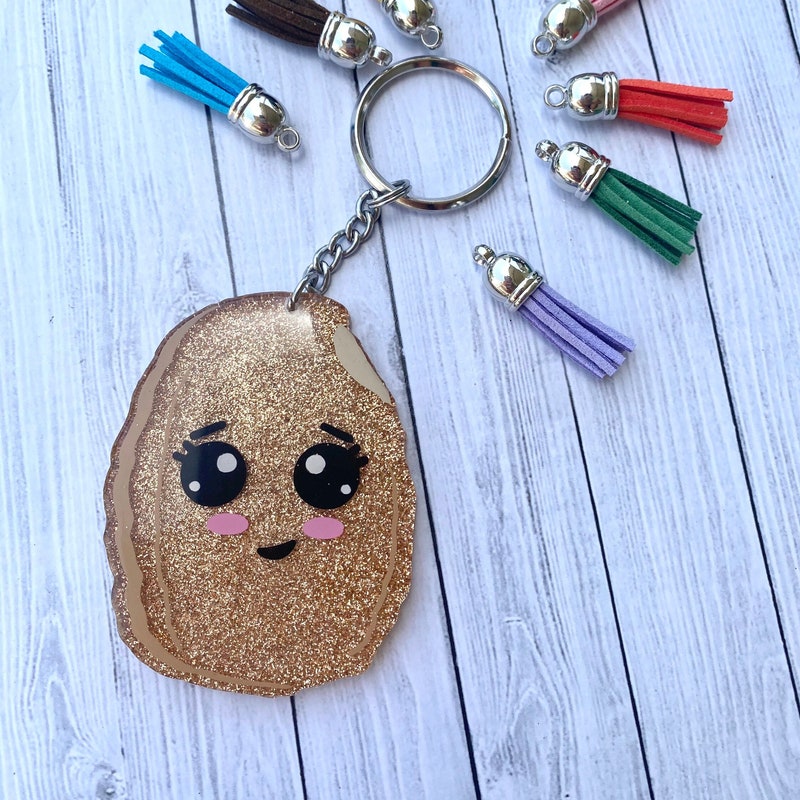 Nugget Key Chain Chicken Nugget Keychain - Etsy