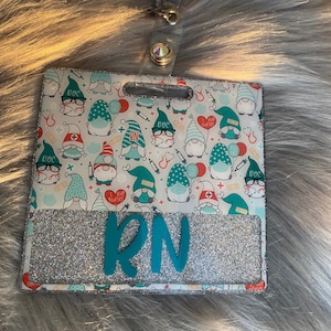 Custom Badge Buddy, Horizontal Personalized Badge Buddy, Vertical Badge Buddy, Glitter, Cute Badge Buddies, Nurse Badge Buddy, Badge Reel