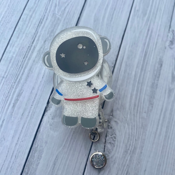 Astronaut Interchangeable Badge Reel, Galaxy, Space Science Badge Reel, Astronomy Badge, Science Teacher, Outer Space Lover, Nurse Id Clip
