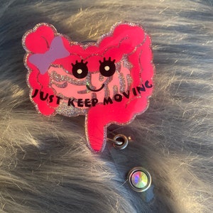 Intestines Interchangeable Badge Reel, Gastroenterologist Badge Reel, Cute Intestine Badge Reel, Nurse Badge Reel, GI Doctor Badge Reel
