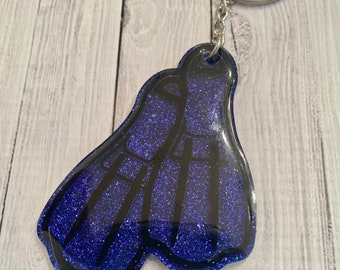 Scuba Diver Keychain, Scuba Fins Keyring, Scuba Diver Flippers, Ocean Lover, Divers, Scuba, Scuba Trip, Dive Master, Dive Trip