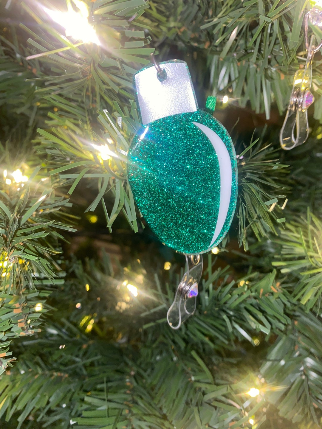 Christmas Light Interchangeable Badge Real, Holographic Retractable