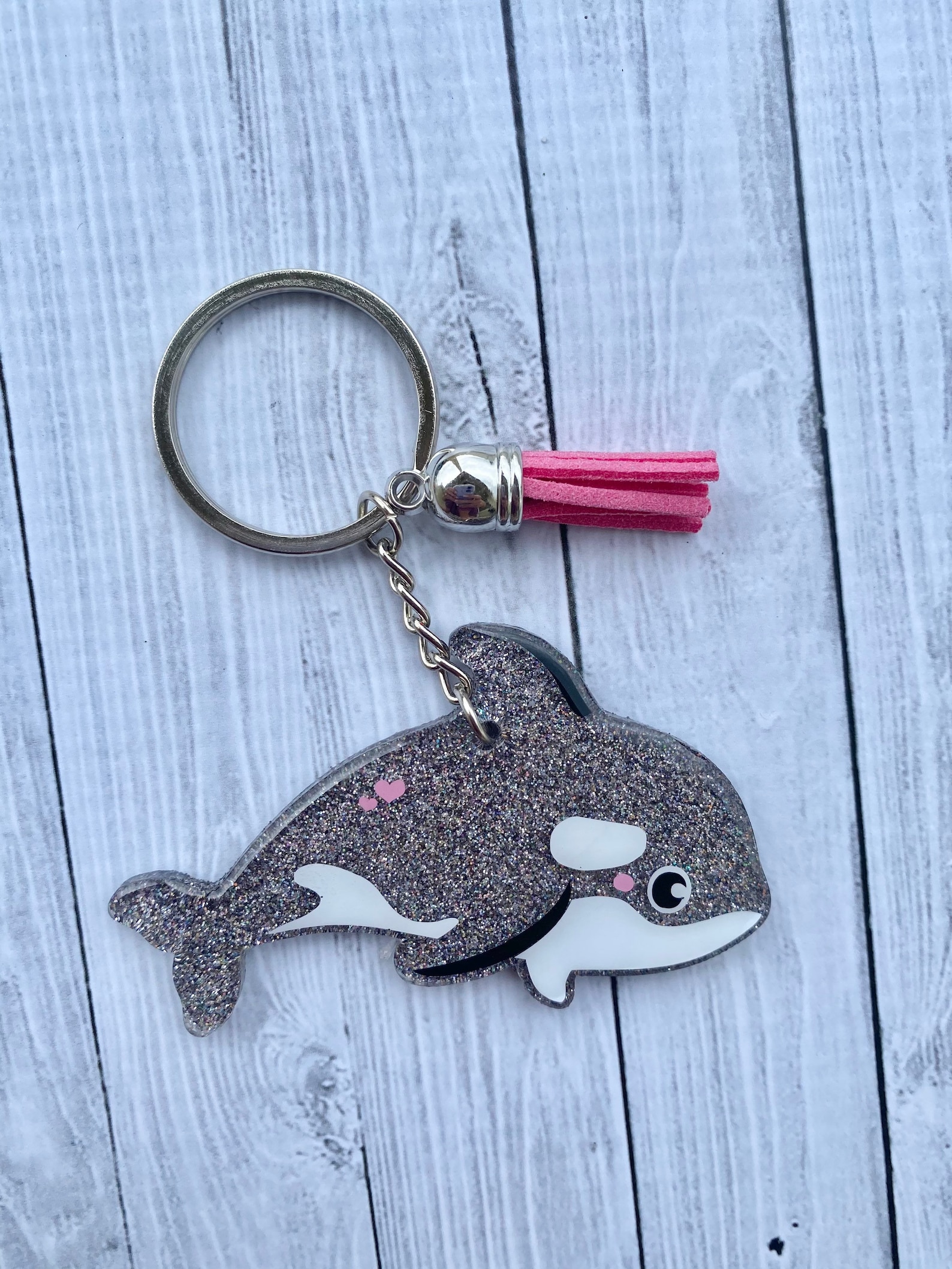 Baby Orca Keychain Killer Whale Keyring Ocean Animal Etsy