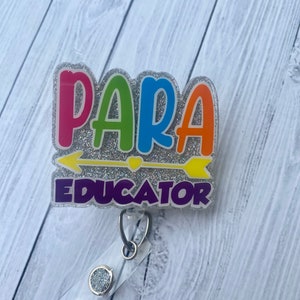 Bobine de badge interchangeable pour éducateurs PARA, porte-cartes d'identité pour paraprofessionnels, carte-clé d'enseignants PARA, remerciements pour les enseignants, rentrée des classes
