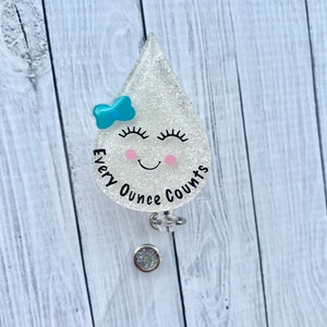Porta badge intercambiabile a forma di goccia di latte, tessera identificativa per specialista in allattamento, clip per badge infermieristico per mamme e bambini, ogni grammo conta, porta badge infermieristico