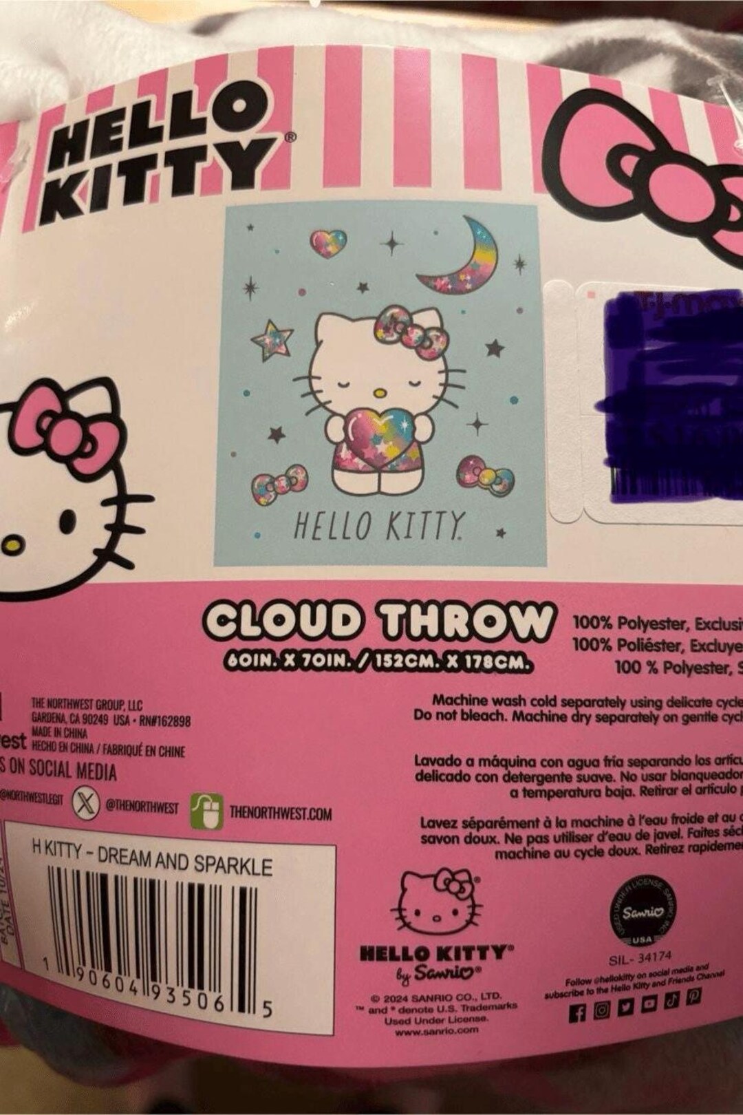 Hello Kitty Cute Cloud Throw Blanket 50x70 - Etsy