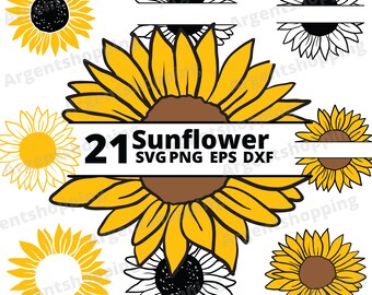 Download Clip Art Half Sunflowers With Quotes Png And 1 Regular Sunflower 11 Png Mega Sunflower Bundle Clip Art Jpg Digital Download Art Collectibles