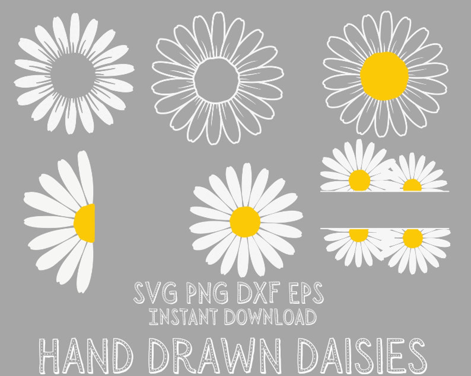 Download Daisy svg bundle daisy layered svg daisy monogram circle | Etsy