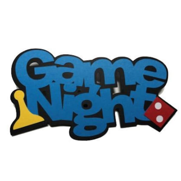 Game Night Die Cut | Scrapbooking | Premade Titles | Paper Piecing | Family Game Night | Family Fun | Game Night Scrapbook Titles