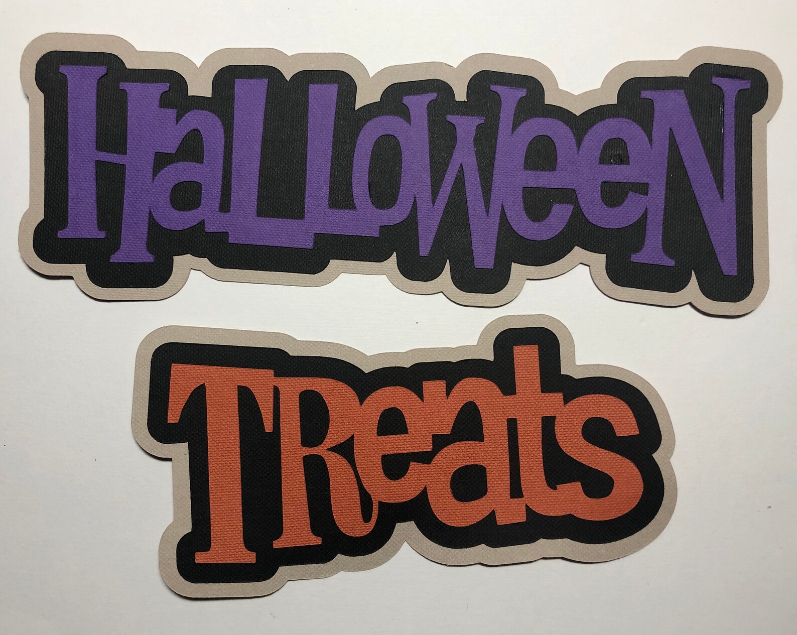 Halloween Treats Title With Halloween Candy Die Cut Scrapbooking