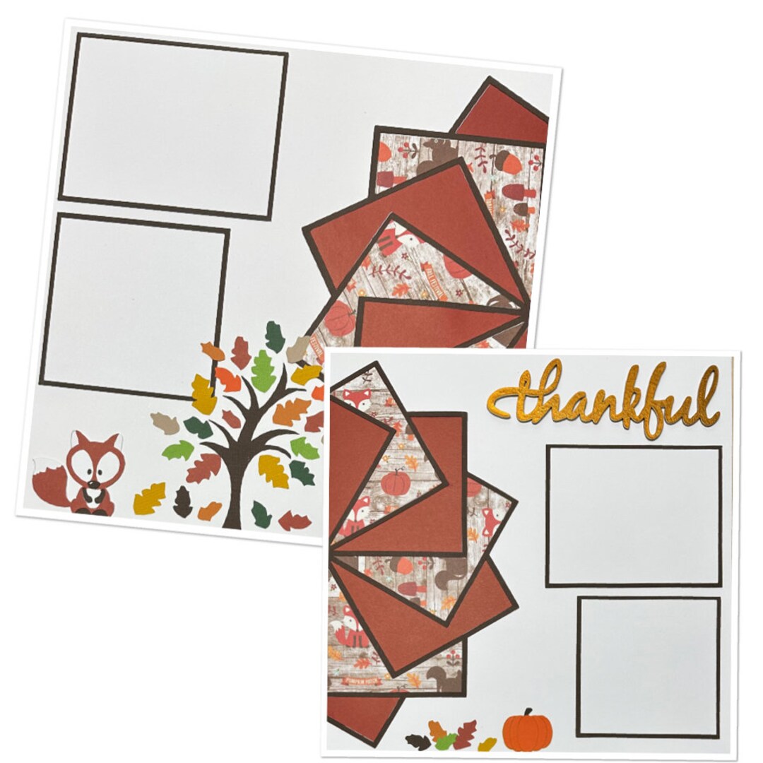 Fall 2 Page Layout Kit Scrapbook Layout Kit Fall Etsy