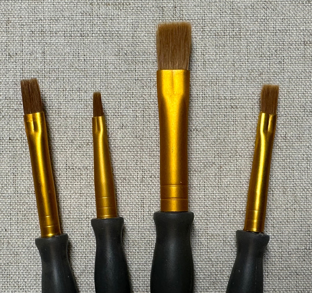 Brown Taklon Paint Brushes by Craft Smarts Shader Set Set of 4 Paint