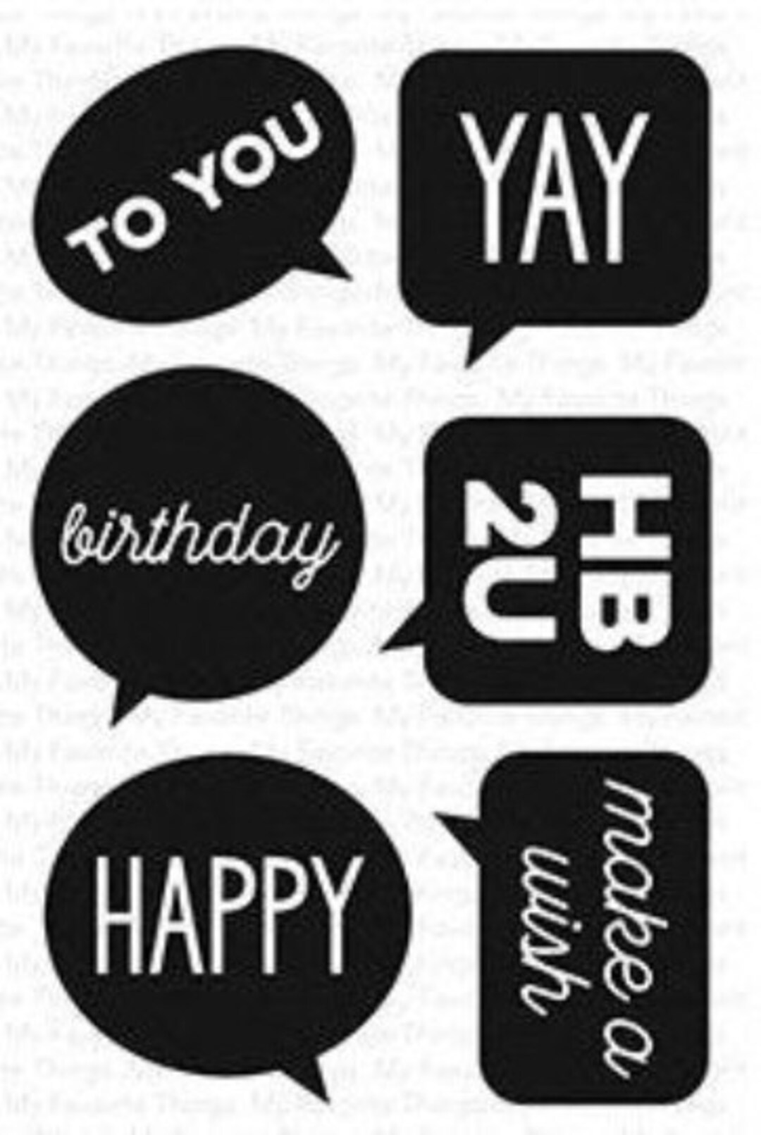 Clear Stamps Birthday Speech Bubbles Happy Birthday Stamps Card Making