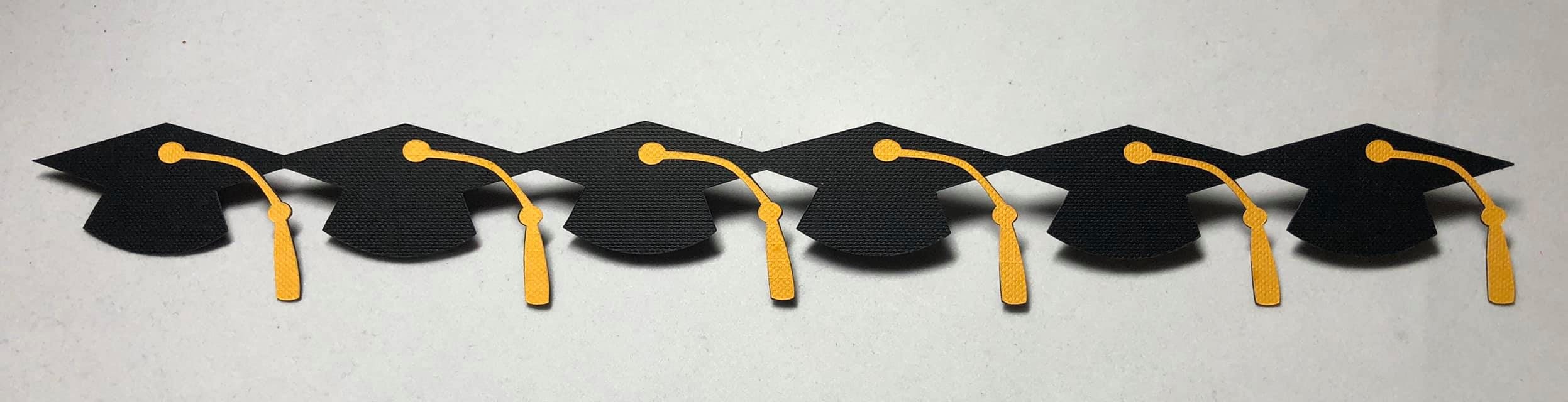 Graduation Cap Border Die Cut Scrapbooking Premade Etsy