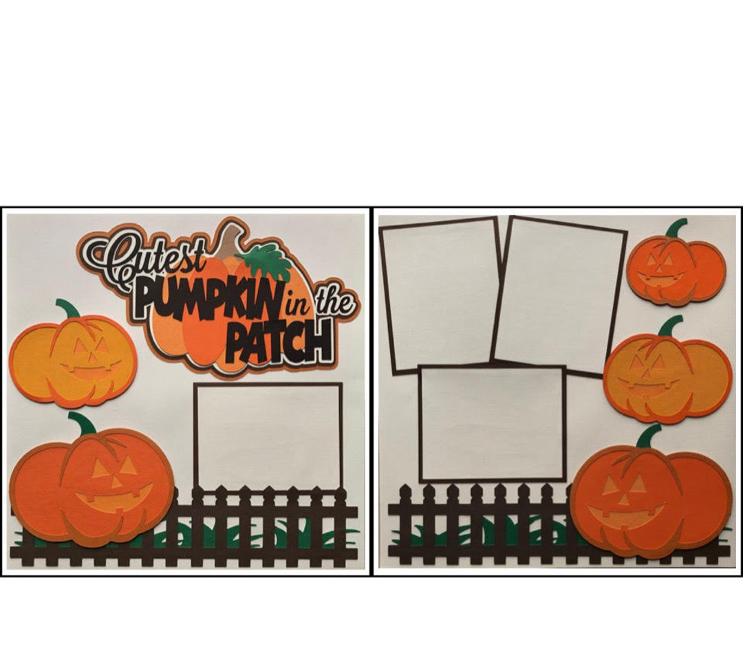 Cutest Pumpkin | Fall Layout | Two Page Layout Kit | Die Cuts | 2 Page ...