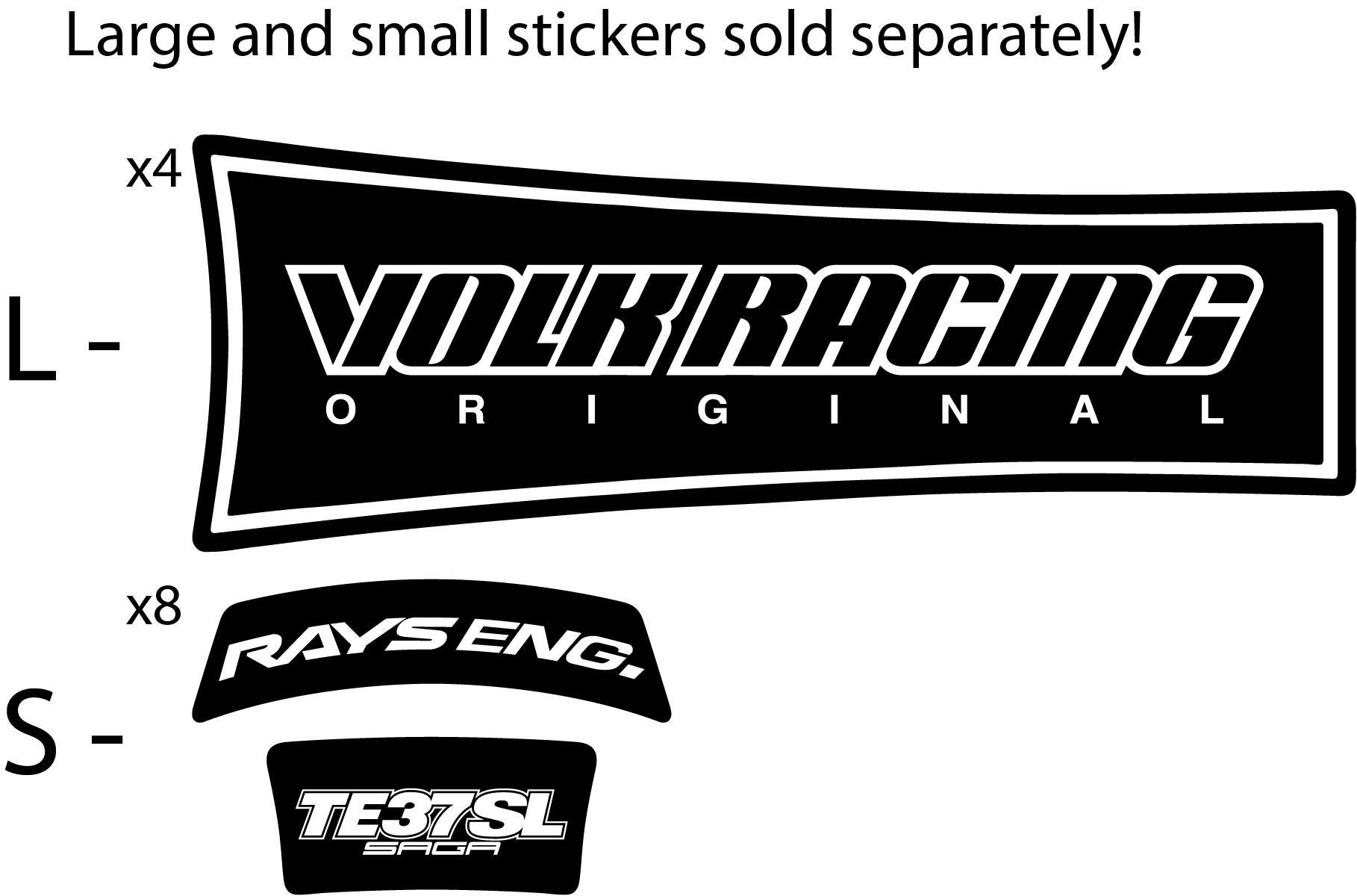 Volk Racing TE37 Saga SL Spoke Stickers 17-18