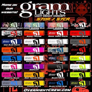 Rays Gram Lights 57DR / 57CR Spoke Stickers (4 PCS)