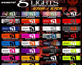 Rays Gram Lights 57DR / 57CR Spoke Stickers (4 PCS)