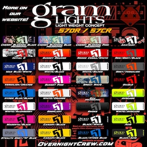 Rays Gram Lights 57DR / 57CR Spoke Stickers (4 PCS)