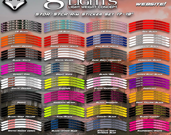 Rays Gram Lights 57DR/57CR Rim Sticker Set 17 - 19&quot; (4 PCS)