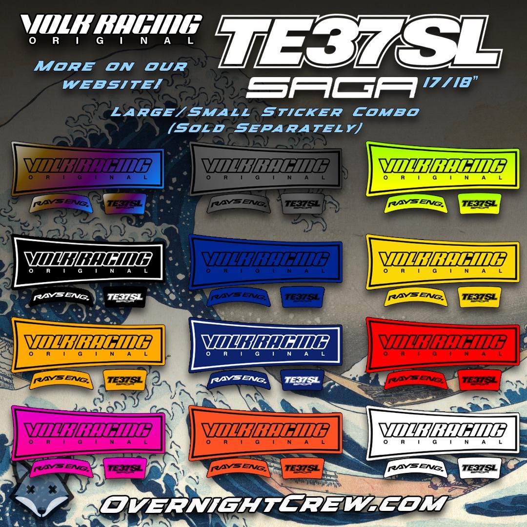 Volk Racing TE37 Saga SL M-Spec Replacement Spoke Decal