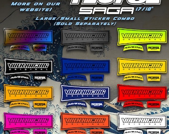 Volk Racing TE37 Saga SL Spoke Stickers 17-18&quot; (4-12 PCS)