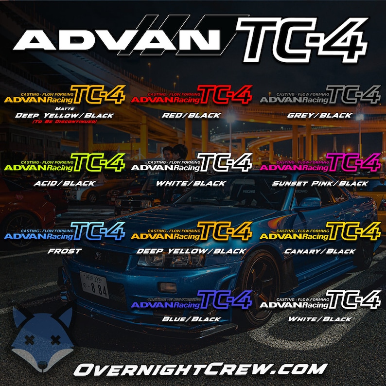 Advan TC-4 Spoke Stickers (4 PCS) - Etsy