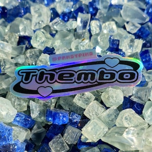 Thembo holografische Y2K cyber retro sticker