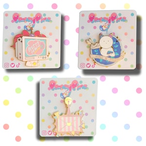 Bee and Puppycat Pretty Patrick Cardamon TV Moully Temp Job Envelope 2" Gold Hard Enamel Pin