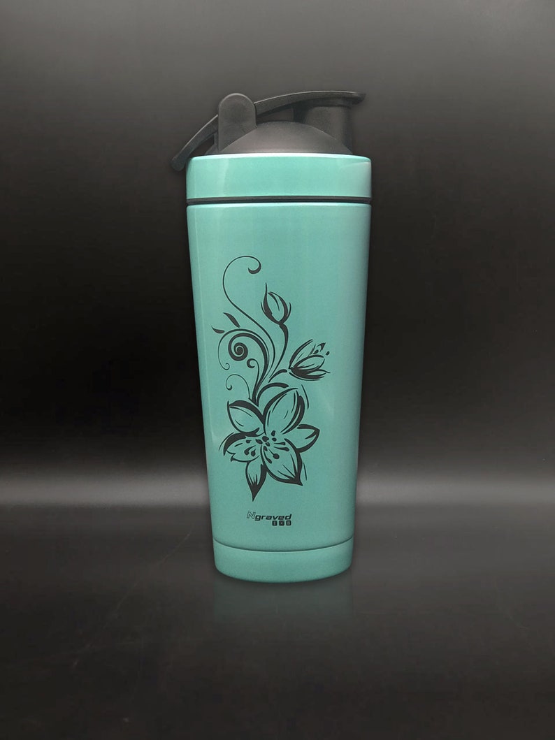 Metal Thermo Shaker Bottle Vacuum insulated Laser engraved Etsy