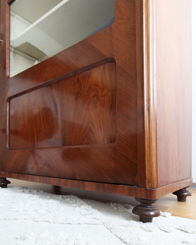 Antike Mahagoni Vitrine Schrank aus etwa 1890 Vintage Möbel | Etsy