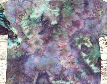 Northern Lights Tie Dye Toddler Shirt – Handmade Ice Dyed Tee, Colorful Aurora Unisex Top, Festival & Gift Clothing